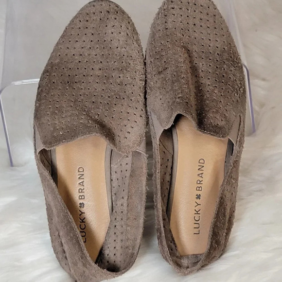 Lucky Brand Womens Perforated Casual Suede Loafer Flats‎ Size 8 - Picture 10 of 11